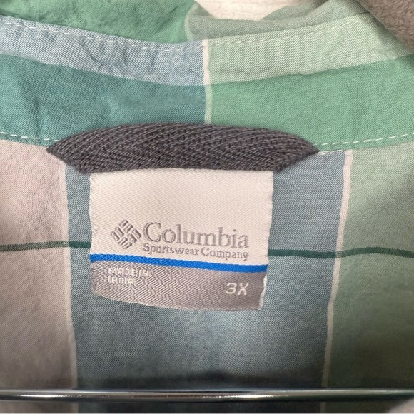 Columbia Men's Green Plaid Casual Button Down Shirt Mens Size 3XL GUC - Picture 3 of 6
